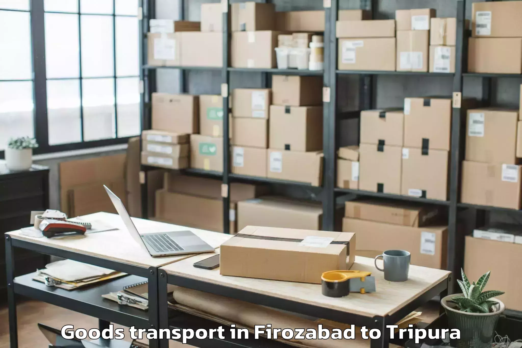 Trusted Firozabad to Belonia Goods Transport